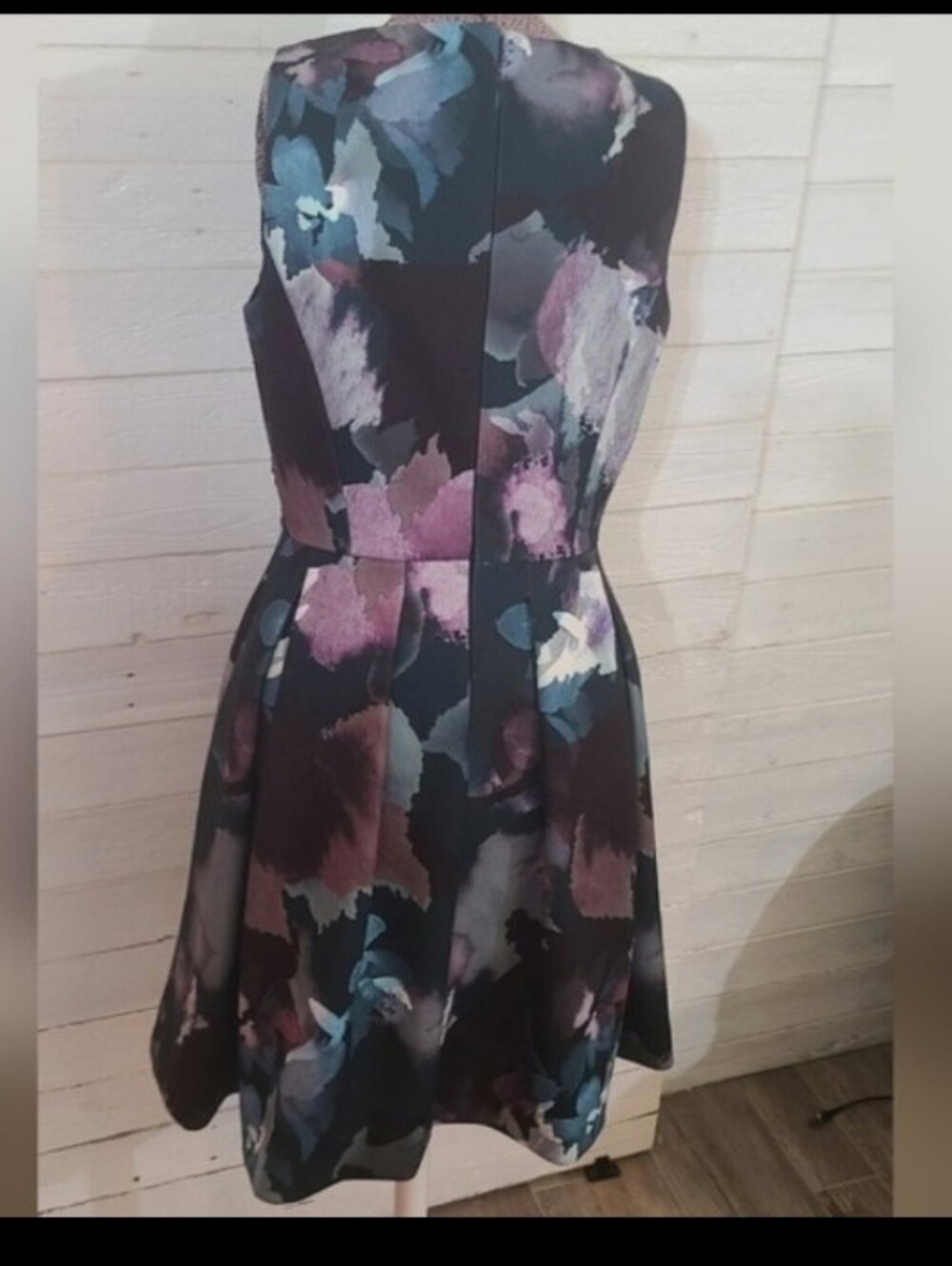Antonio Melani Sleeveless Fit & Flare Edgy Gothic Floral Lace Midi Dress Size 6 - Picture 2 of 6